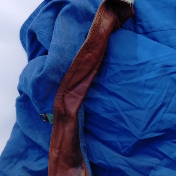 Field & Stream Vintage Linen/Cotton Lamb Leather Zip/Button Jacket - Picture 8 of 16